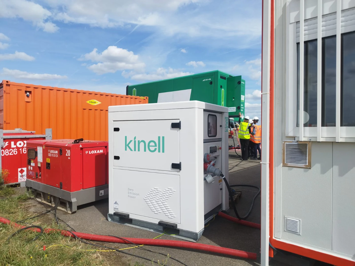 Optimizing generator operation on a major airport construction site