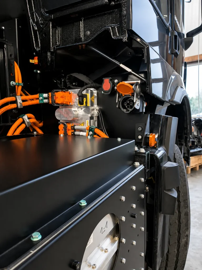 Man truck electrification PDU by Kinell close-up